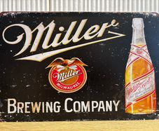 Miller Tin Metal Sign