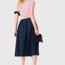 Maje Denim Skirt - Size 42 Image 3