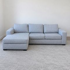 Grey L shaped corner sofa