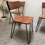 Retro Style Hairpin Dining Chairs x6 Image 5