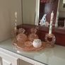 Vintage Pink Glass Dressing Table Set | Art Deco Style Image 2