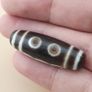 Vintage 5 Eyes Himalayan Tibetan Agate Dzi Bead Amulet Pendant Image 5