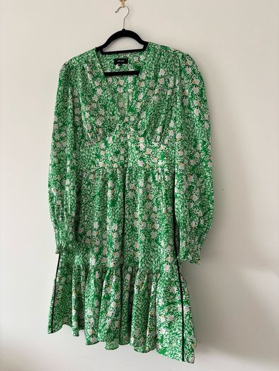 ME+EM Green Floral Fabric Dress