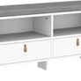 Shoe Bench White with 2 drawers Image 2