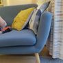 Small Two Seater Couch Blue Image 4