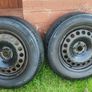 4x 17" steelies 5x100 with Michelin tyres Image 2