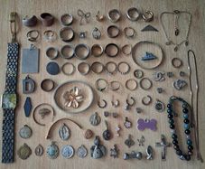 Used costume jewellery pendants bracelets rings including gold plated watch and bracelet