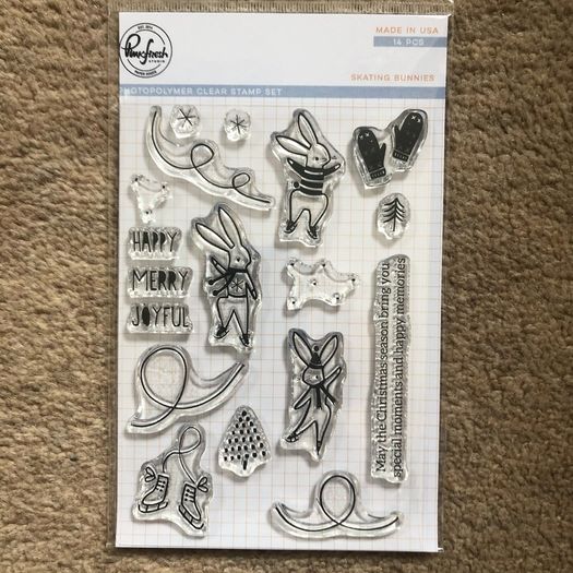 Pinkfresh Studio, Skating Bunnies, photopolymer stamp set, new