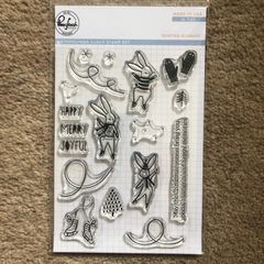 Pinkfresh Studio, Skating Bunnies, photopolymer stamp set, new