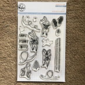 Pinkfresh Studio, Skating Bunnies, photopolymer stamp set, new