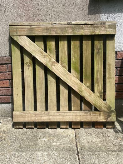 Rustic wooden gate pressure-treated 3ftx3ft approx