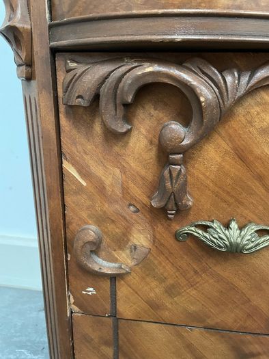 Ornate Wooden Tallboy, Highboy Storage Cabinet, 150cm