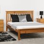 Monaco 4'6" Bed Low Foot End in White And Antique Pine Image 6