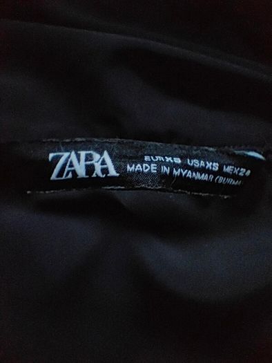 black ZARA cropped windbreaker, size XS