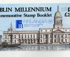 1988 Ireland Dublin Millennium Commemorative Stamp Booklet overprinted for Finlandia in 1988 Mint Never Hinged (MNH)
