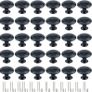 30 Pack Round Kitchen Cabinet Knobs, 1.2" 30mm Flat Black Zinc Round Drawer Knob for Cabinets Dressers Drawers Cabinet Hardware with Screw (FREE POSTAGE) Image 3