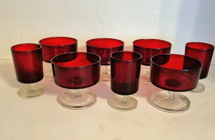 Luminarc Ruby Red Glassware 8 Pieces