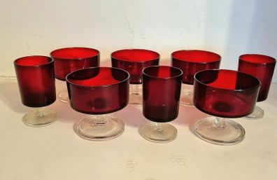 Luminarc Ruby Red Glassware 8 Pieces