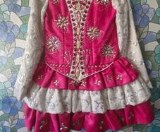 Pink and white irish dance dress