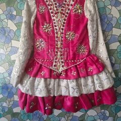 Pink and white irish dance dress