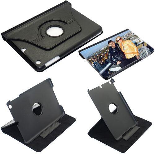 Ipad Mini 1 & 2 - Personalised 360 Rotating Leather Flip Cover - With Your Own Design
