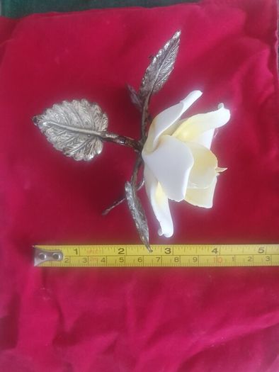 Antique Capodimonte Yellow Rose