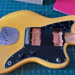 MJT Jazzmaster guitar body with bits and bobs