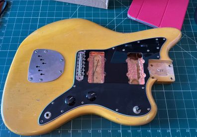 MJT Jazzmaster guitar body with bits and bobs