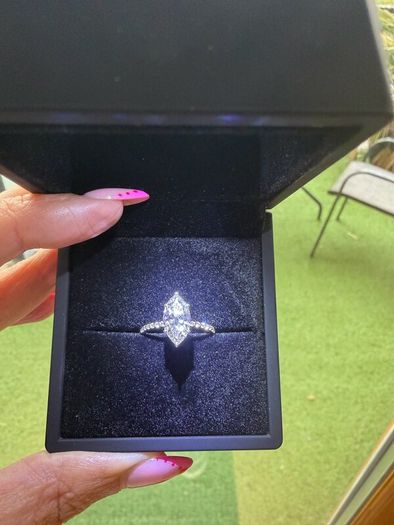 Brand new lab-grown diamond engagement ring