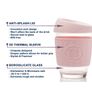 Funk My World - Pink Eco-Friendly Travel Mug Borosilicate Glass - 12oz Barrister Friendly Image 5