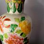 Vintage oriental style handpainted ceramic lamp Image 2