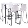5 Piece Bar Set Plastic White Image 5