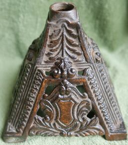 Antique Lamp Base, Black Cast Iron Oil Lamp Base, Lamp Making, 1800s Victorian Decor, Gothic, Reclaimed, Salvage, Restoration