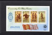 1974 Isle of Man Bicentenary of the American Revolution and Colonel William Christian Miniature Sheet Commemorative Stamp Presentation Pack