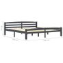 Bed Frame Dark Grey Solid Pinewood 180x200 cm Image 6