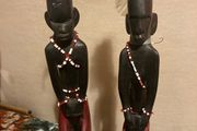 tribal African hand craved figures free postage
