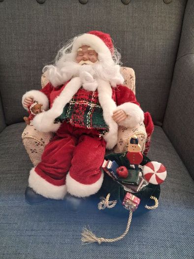 Christmas snoring santa decoration.