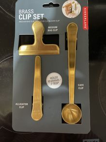 Kikkerland Brass clip set