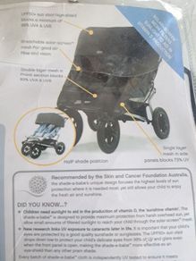Outlook double buggy mesh solar shade