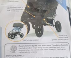 Outlook double buggy mesh solar shade