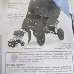 Outlook double buggy mesh solar shade