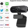 Webcam with Microphone and Tripod for PC, Desktop, Laptop, Plug and Play USB Web Camera with Privacy Cover, 1080P Full HD Webcam for Conference, Studying, Zoom, Skype, Compatible Windows, Mac Android Image 6