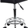 NEW SALE | Square Rolling Stool PU Leather Height Adjustable Swivel Massage SPA Salon Stools Task Chair with Wheels Image 6