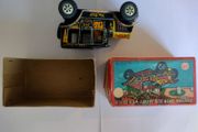 Line-Mar : Friction Siren Old Jalopy with Driver - Boxed (1940s - 1950s Rare)