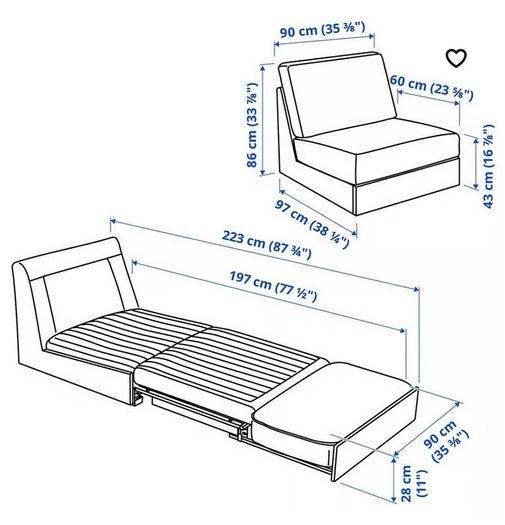 1 Seat Sofa Bed