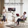 Electric Standing Desk 120 x 60cm, Height Adjustable Sit Stand Desk with 3 Memory Presets, Home Office Desk with Anti-Collision System, Quiet Motor, 2 Hooks, White Image 8