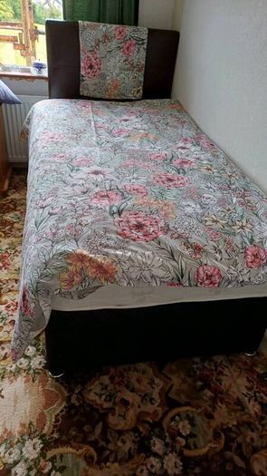 Single bed with matress and headboard