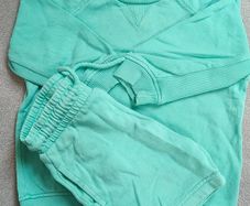 Next green jumper and shorts