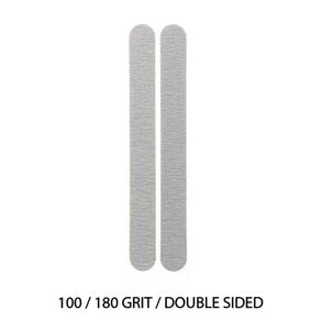 15pcs - Nail Files Double Sided 100/180 Grit - STRAIGHT