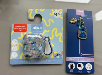 Stitch AirPods case and phone charm